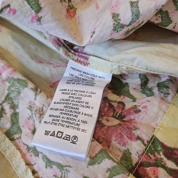 Free People Blue Bell Maxi Dress Layered Ruffles Multi Colored Smocked, L - Picture 13 of 16